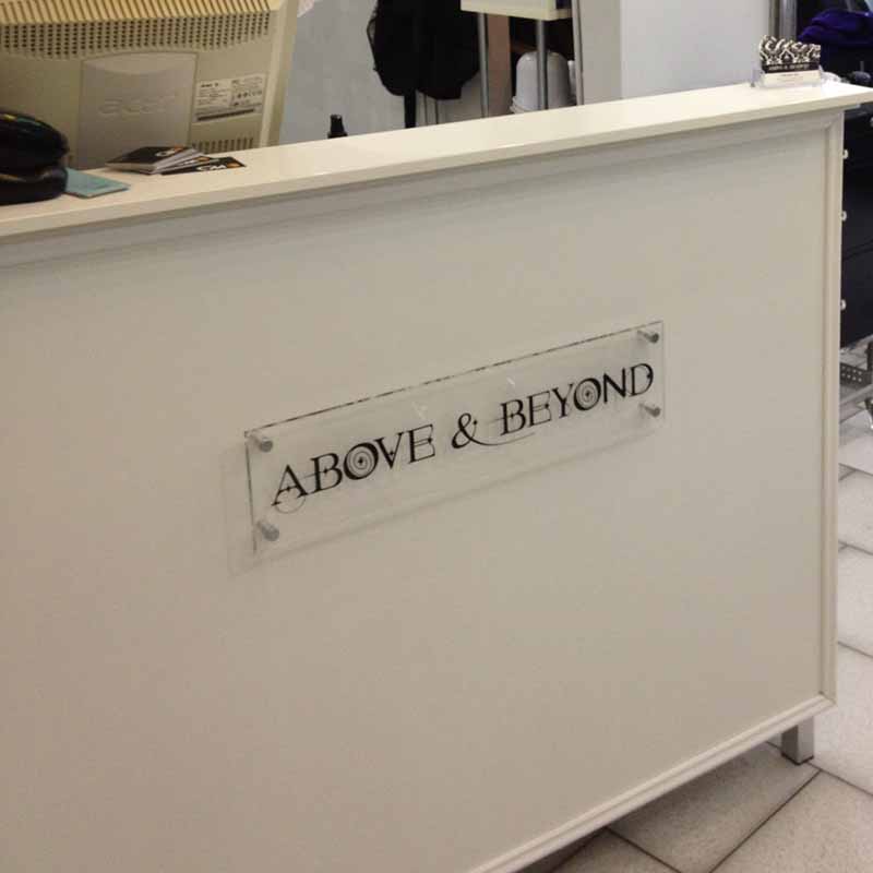 Above & Beyond Perspex Sign